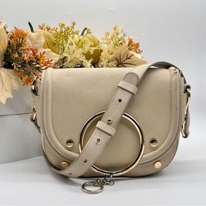 See By Chloe Authentic Mara Crossbody Bag Cream Off White Leather Preowned